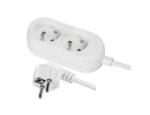 Przedłużacz 2-gniazda z/u 16A 5m /OMY 3x1,5/ biały PS-270