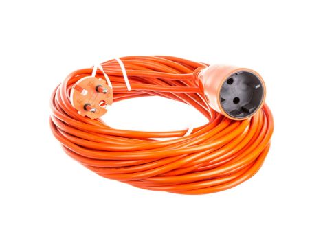 Przedłużacz ogrodowy 1-gniazdo b/u 10A 20m /OMY 2x1/ pomarańczowy PS-160