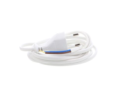 Przewód przyłączeniowy z wtyczką płaską WJ-11 b/u 1,9m H03VVH2-F 2x0,75 biały