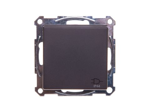 Merten System M Gniazdo pojedyncze z/u 16A IP20 z przesłonami i klapką antracyt MTN2614-0414