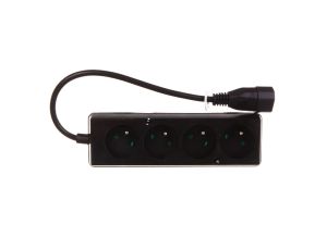 Przedłużacz do UPS 4-gniazda z/u 10A /H05VV-F 3x1 0,3m/ z wtykiem IEC C14 PS-PCU 470