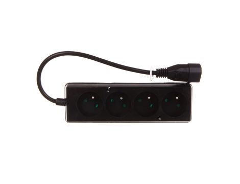 Przedłużacz do UPS 4-gniazda z/u 10A /H05VV-F 3x1 0,3m/ z wtykiem IEC C14 PS-PCU 470