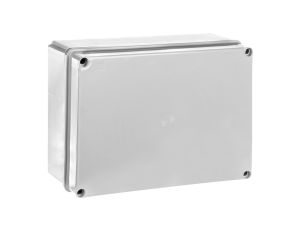 Puszka natynkowa gładka z pokrywą seria 410 IP56 300x220x120 szara EC410C8