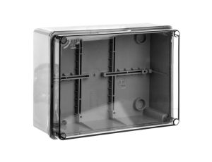 Puszka natynkowa z przeźroczystą pokrywą seria 420 IP65 190x140x70 szara EC420C6