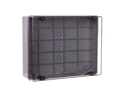 Puszka natynkowa z przeźroczystą pokrywą seria 420 IP65 380x300x120 szara EC420C9