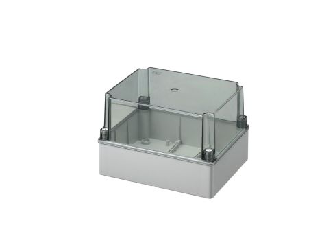 Puszka natynkowa wysoka z przeźroczystą pokrywą seria 440 IP56 240x190x160 szara EC440C7