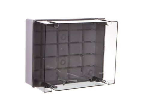 Puszka natynkowa wysoka z przeźroczystą pokrywą seria 440 IP56 380x300x180 szara EC440C9