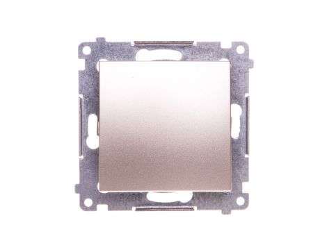Simon 54 Przycisk pojedynczy rozwierny bez piktogramu 10AX 250V, szybkozłącza, złoty (met.) DPR1.01/44