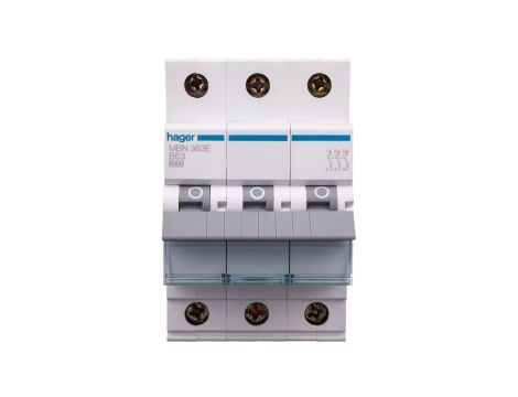 Wyłącznik nadprądowy 3P B 63A 6kA AC MBN363E