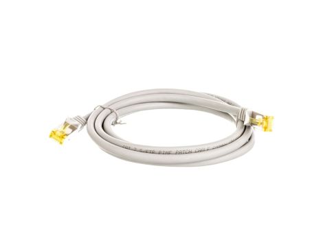 Kabel krosowy patchcord S/FTP (PiMF) kat.6A LSZH szary 2m 91603