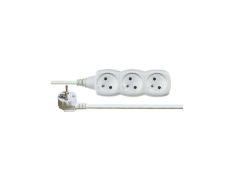 Przedłużacz 3-gniazda z/u 2m /H05VV-F 3G1/ biały P0312
