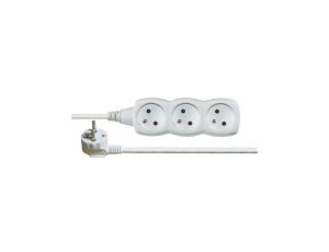 Przedłużacz 3-gniazda z/u 10m /H05VV-F 3G1/ biały P0310