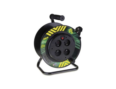 Przedłużacz bębnowy 4-gniazda z/u 25m H05VV-F 3G1,5 NCŚ P19425P