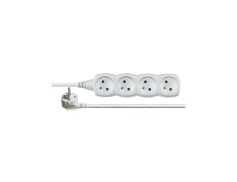 Przedłużacz 4-gniazda z/u 7m /H05VV-F 3G1/ biały P0417