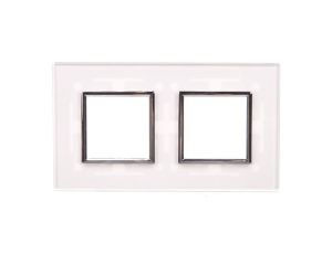 DANTE Ramka podwójna szkło CREATIVE GLASS SUPER WHITE 4501182