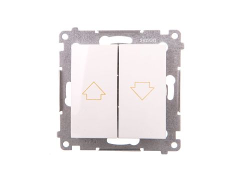 Simon 54 Przycisk żaluzjowy pojedynczy 16A 250V biały