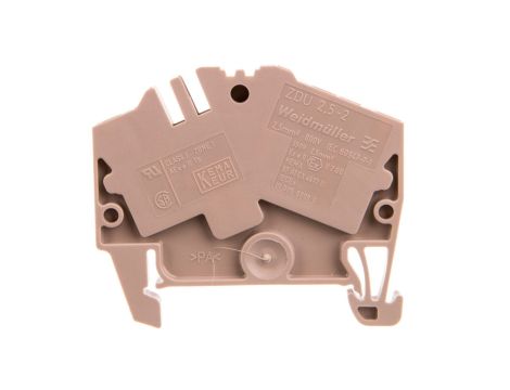 Złączka szynowa 3-przewodowa 2,5mm2 beżowa ZDU 2.5-2/3AN Ex 1706010000