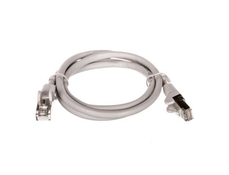 Kabel krosowy patchcord SF/UTP kat.5e CCA szary 1m 50144