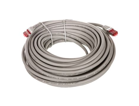 Kabel krosowy patchcord S/FTP (PiMF) kat.6 LSZH szary 15m 50892