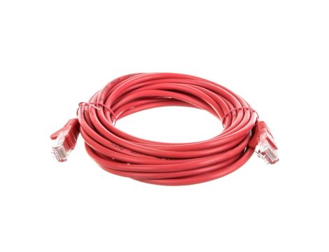 Kabel krosowy patchcord U/UTP kat.5e CCA czerwony 5m 68379