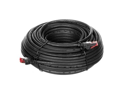 Kabel krosowy patchcord S/FTP (PiMF) kat.6 LSZH czarny 20m 68697