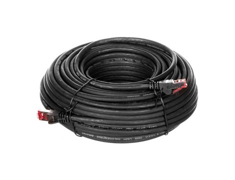 Kabel krosowy patchcord S/FTP (PiMF) kat.6 LSZH czarny 30m 68699