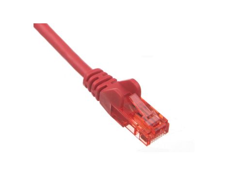 Kabel krosowy patchcord U/UTP kat.6 CCA czerwony 0,25m 95254