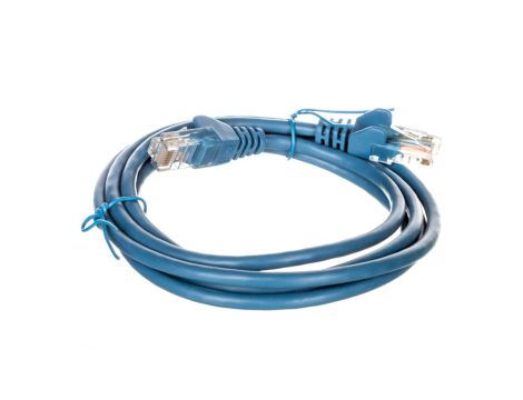 Kabel krosowy patchcord U/UTP kat.5e CCA niebieski 1,5m 95554