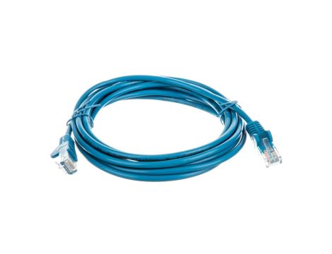 Kabel krosowy patchcord U/UTP kat.5e CCA niebieski 3m 68365