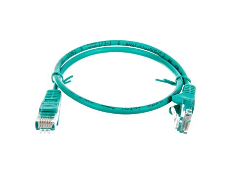 Kabel krosowy patchcord U/UTP kat.5e CCA zielony 0,5m 68338