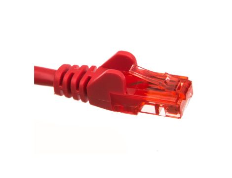Kabel krosowy patchcord U/UTP kat.6 CCA czerwony 0,5m 68436