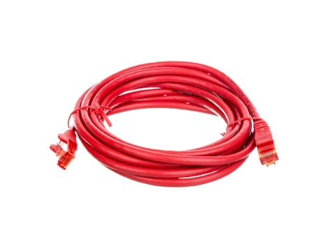 Kabel krosowy patchcord U/UTP kat.6 CCA czerwony 3m 68411