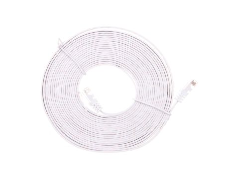 Kabel krosowy płaski patchcord U/UTP kat.5e biały 5m 93361