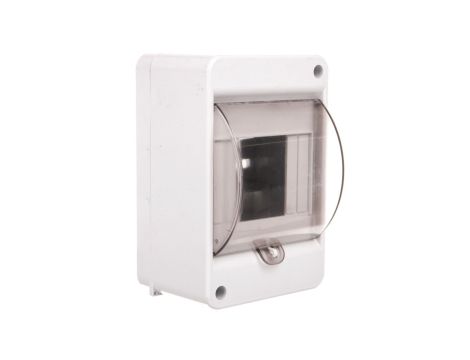 Rozdzielnica modułowa 1x4 natynkowa IP20 z klapką dymną i zaciskami S-4+SZYBKA+N+PE 8005823 ENE-00318