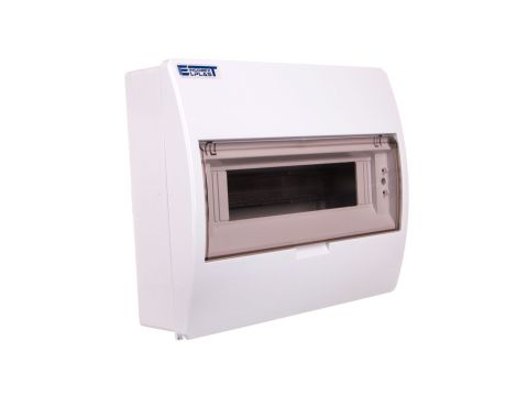 Rozdzielnica modułowa 1x12 natynkowa IP40 z klapką dymną S-12+SZYBKA+N+PE 800600 ENE-00353