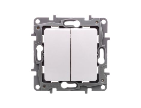 NILOE Łącznik schodowy 10 AX + przycisk 6 A biały 764509