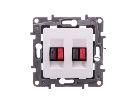 NILOE Gniazdo głośnikowe podwójne białe 764581