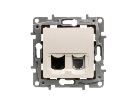 NILOE Gniazdo teleinformatyczne RJ11+ RJ45 kat.5 UTP kremowe 764670
