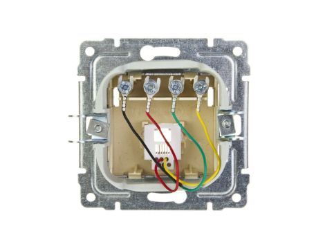 VENA Gniazdo telefoniczne pojedyncze RJ11 satyna 515063