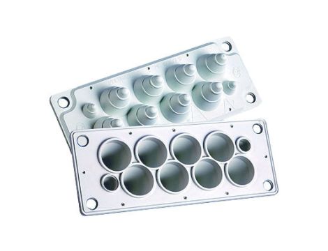 MC10 IP54 RAL 7035 kolor szary, Przepust wielootworowy, wersja UL94 V-0 MBA1N10X11