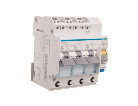 Wyłącznik różnicowo-nadprądowy RCBO 3x1P+N B16A 0,03A Typ A 6kA RCBO ADZ316D