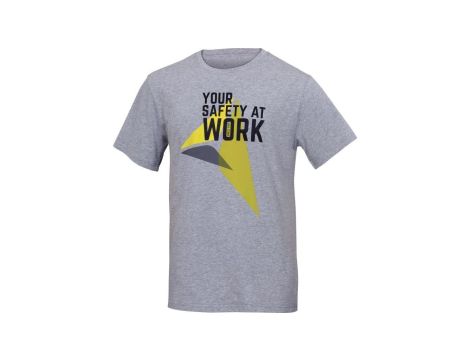 T-shirt z bawełny 100 180 g/m2 zaokrąglony pod szyją kolor szary rozmiar S ROMAGRPT