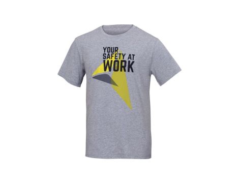 T-shirt z bawełny 100 180 g/m2 zaokrąglony pod szyją kolor szary rozmiar XL ROMAGRXG