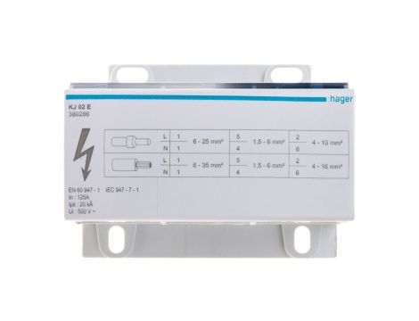 Blok rozdzielczy 4-biegunowy 100A KJ02E