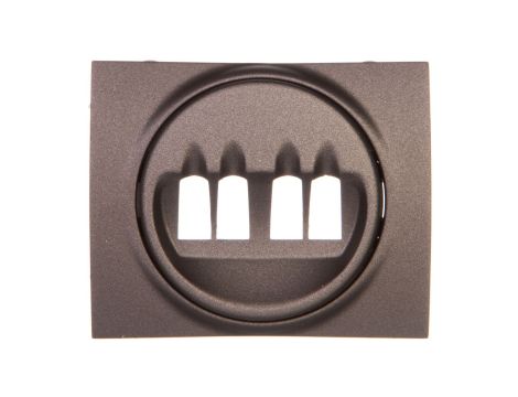 SISTENA LIFE Plakietka gniazda głośnikowego podwójnego choco 771225