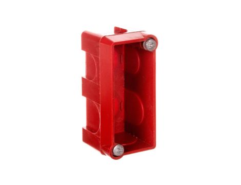 Batibox Puszka pojedyncza moduł MOSAIC do ścian murowanych 40mm czerwona 080140