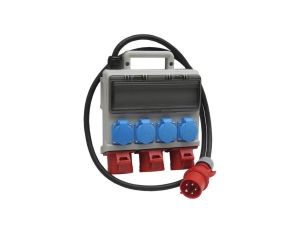 Rozdzielnica budowlana elCASE C16-0304 IP44, 2m H07RN-F 5G2,5 z wt. CEE 16A, gniazda: 4x GK 230V 16A, 3x CEE 16A 35210200