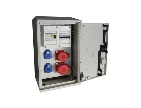 Rozdzielnica budowlana na słup (2X2P+Z, 1X16A/5P, 1X32A/5P) RB26X40K40-00112W-S0