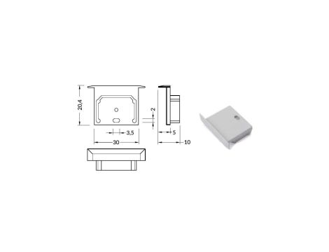 Zaślepka do profil LINEA-IN20 biała E4990001 /1szt/