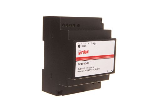 Zasilacz impulsowy 90-264V AC 12V DC 4,5A 60W RZI60-12-M 2615398
